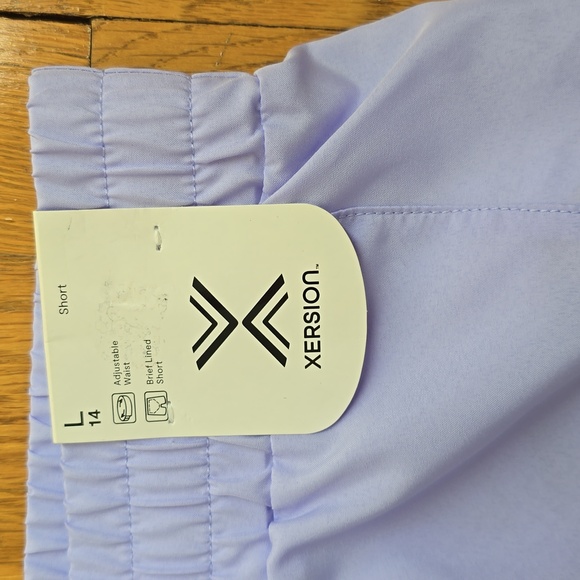 XERSION GIRLS PURPLE RUNNING SHORTS WITH BUILT-IN BRIEFS SIZE LARGE 14 - Picture 3 of 16